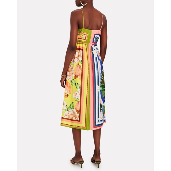 NEW Farm Rio Double Scarves Pastel Midi Dress Small - Picture 3 of 17